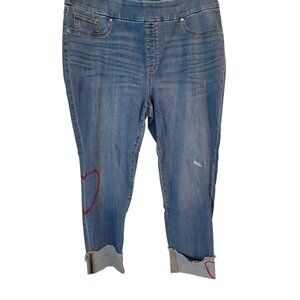 Women's Chico's Pull On Jeggings Ankle Heart 3R 16R